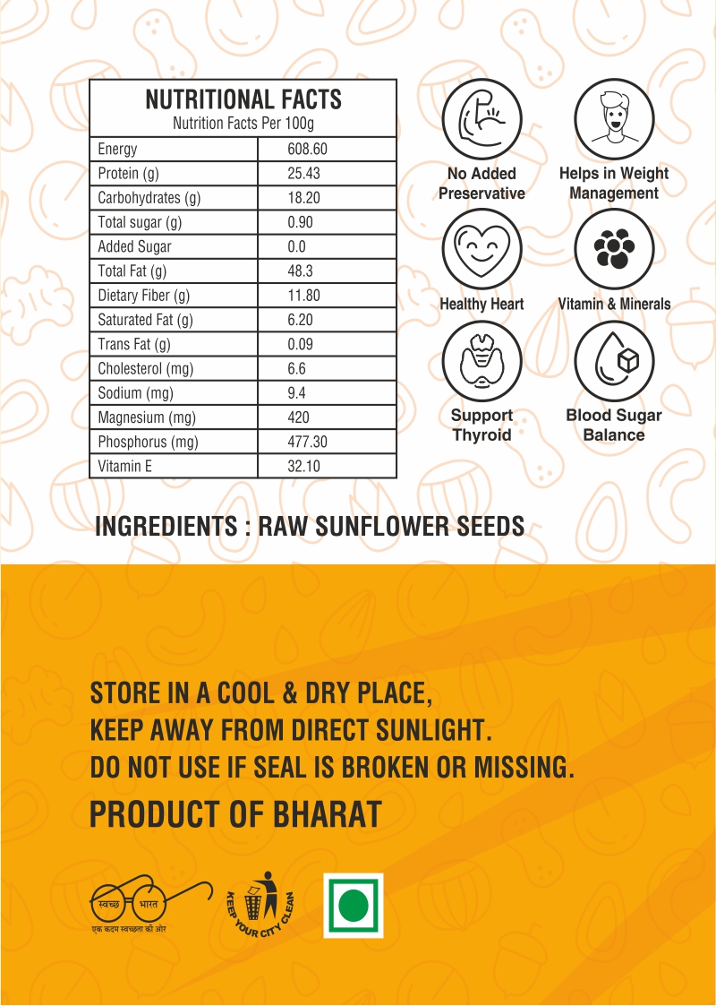 Natural Sunflower Seeds – Protein & Vitamin E Rich | Vedanic - Image 4